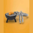 Kép 3/5 - Metalmorphose fekete - fényes króm kerti grillsütő kulcstartó MTM142-01