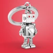 Kép 4/6 - Metalmorphose fényes króm retro robot kulcstartó MTM156-01