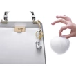 Kép 4/7 - Metalmorphose fényes króm - arany - fehér pompom alpakkás táskadísz MTM184
