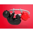 Kép 3/6 - Metalmorphose fekete - piros macska kulcstartó MTM189-03