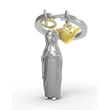 Kép 1/4 - Metalmorphose matt króm Mária kulcstartó MTM212-02
