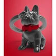 Kép 3/4 - Metalmorphose fényes fekete króm bulldog kulcstartó MTM253-02