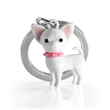 Kép 2/5 - Metalmorphose matt - fehér pink csivava kulcstartó MTM254-01