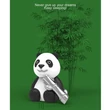 Kép 5/6 - Metalmorphose fekete - fehér panda kulcstartó MTM293-01