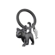Kép 3/6 - Metalmorphose matt fekete króm fekete-macska kulcstartó MTM339-01