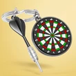 Kép 2/5 - Metalmorphose darts tábla és nyíl kulcstartó - MTM383-01