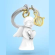 Kép 3/8 - Metalmorphose fényes fehér Őrangyal kulcstartó MTM805-01