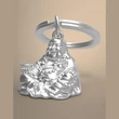 Kép 2/4 - Metalmorphose matt króm buddha kulcstartó MTM888-01