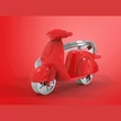 Kép 3/5 - Metalmorphose piros moped kulcstartó MTM999-01