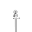 Kép 3/8 - Metalmorphose matt króm buddha könyvjelző MTMB239-01