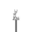 Kép 4/7 - Metalmorphose fényes króm szarvas könyvjelző MTMB252-01