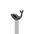 Kép 4/7 - Metalmorphose fényes fekete króm bálna könyvjelző MTMB254-01