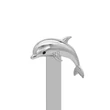 Kép 2/7 - Metalmorphose fényes króm delfin könyvjelző MTMB257-01
