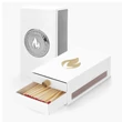 Kép 2/5 - Nordic Flame design acél tartó, gyufásdobozok számára, matt fehér N900-1