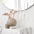 Kép 2/6 - Nordic Flame gyertyatartó, fehér 19 cm N940