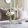 Kép 4/6 - Nordic Flame gyertyatartó, fehér 19 cm N940