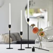 Kép 2/5 - Nordic Flame gyertyatartó, fekete 19 cm N943