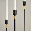 Kép 3/5 - Nordic Flame gyertyatartó, fekete 19 cm N943