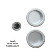 Kép 4/9 - Kör matt króm húzóka szett