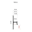 Kép 5/12 - JAN Type 1.3. lábazati árnyékprofil standard falakhoz, 15 mm