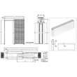 Kép 2/4 - Eclisse Syntesis Line egyszárnyú falban futó tolóajtó fémváz tokborítás nélküli modell - vakolható falhoz 600x2100 mm/125 mm