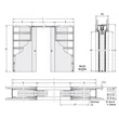 Kép 5/7 - Eclisse Syntesis Line - Estensione kétszárnyú falban futó tolóajtó fémváz tokborítás nélküli modell - gipszkarton falhoz 600+600x2100 mm 125 falvastagság