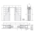 Kép 5/7 - Eclisse Syntesis Line - Estensione kétszárnyú falban futó tolóajtó tokszerkezet tokborítás nélküli modell - gipszkarton falhoz 600+600x2100 mm 125 falvastagság