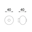 Kép 3/3 - dnd Crisalide fekete - fehér porcelán bútorgomb CS70 ANE-PSW
