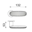 Kép 2/2 - dnd Dune PVD szatén réz - fehér porcelán körrozettás kilincsgarnitúra DN40 PVD-SCB+PSB