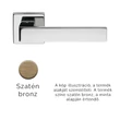 Kép 1/3 - DND Quattro 02 Z szatén bronz négyzetrozettás kilincsgarnitúra
