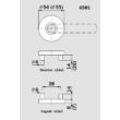 Kép 3/4 - Dorma Core 8906 / 8mm / 6501 / 7122 WC rozsdamentes acél körrozettás kilincsgarnitúra