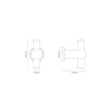 Kép 3/3 - Corston Harper T-Bar bronz (kicsi) bútorgomb  - 11690
