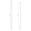 Kép 6/6 - Corston Milliner antik sárgaréz 384 mm bútorfogantyú  - 10623