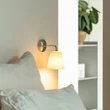 Kép 2/5 - Corston Richmond kis fali lámpa, porcelán-fényes nikkel - 10813