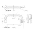 Kép 2/4 - Furnipart Base antik szürke bútorfogantyú 320mm 542960320-22