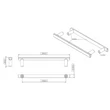 Kép 2/2 - Furnipart Bis lakkozott tölgyfa - matt fehér bútorfogantyú 160 mm 554320160-052/0500
