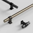 Kép 4/6 - Furnipart Bond matt fekete/fegyverszürke bútorfogantyú 160 mm 557020160-99/74