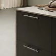 Kép 3/6 - Furnipart Bond matt fekete/fegyverszürke bútorfogantyú 160 mm 557020160-99/74