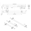 Kép 6/6 - Furnipart Bond matt fekete/fegyverszürke bútorfogantyú 320 mm 557020320-99/74