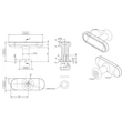 Kép 5/5 - Furnipart Chateau sötét szálcsiszolt arany T-bútorgomb 555220052-35