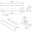 Kép 3/3 - Furnipart Ciel fekete bútorfogantyú 544 mm 459220544-9005