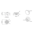 Kép 2/2 - Furnipart Circle sötét szálcsiszolt arany bútorgomb 555520050-35