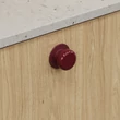 Kép 2/5 - Furnipart Colette fényes barna vörös bútorgomb 16 mm 557720050-C007