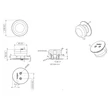 Kép 4/5 - Furnipart Colette fényes barna vörös bútorgomb 16 mm 557720050-C007
