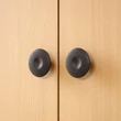 Kép 2/2 - Furnipart Dimple fa, lakkozott dió gomb fogantyú 114220040-292