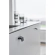 Kép 2/4 - Furnipart Envelope szálcsiszolt fekete bútorgomb 32mm 449220032-76