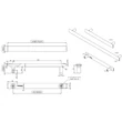 Kép 3/3 - Furnipart Flow szálcsiszolt sárgaréz bútorfogantyú 160 mm 557320160-32