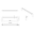 Kép 2/5 - Furnipart Hexa matt fekete bútorfogantyú 160mm 550520160-99