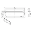 Kép 2/3 - Furnipart Inn inox hatású süllyesztett fogantyú 160mm 512160160-66