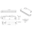 Kép 5/5 - Furnipart Lace matt palakék bútorfogantyú 160 mm 557520160-C005